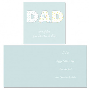 Personal Message Dad Card